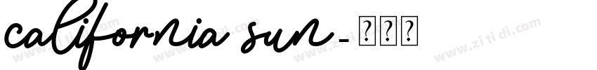 California sun字体转换